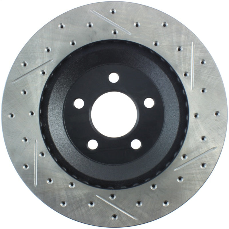 STOPTECH 94-04 FORD MUSTANG SVT COBRA SLOTTED & DRILLED SPORT FRONT RIGHT BRAKE ROTOR, 127.61045R - eliteracefab.com