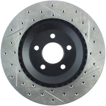 Load image into Gallery viewer, STOPTECH 94-04 FORD MUSTANG SVT COBRA SLOTTED &amp; DRILLED SPORT FRONT RIGHT BRAKE ROTOR, 127.61045R - eliteracefab.com