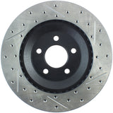 STOPTECH 94-04 FORD MUSTANG SVT COBRA SLOTTED & DRILLED SPORT FRONT RIGHT BRAKE ROTOR, 127.61045R