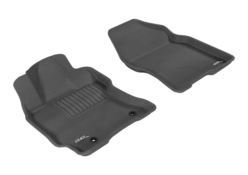 3D MAXpider 2004-2009 Toyota Prius Kagu 1st Row Floormat - Black - eliteracefab.com