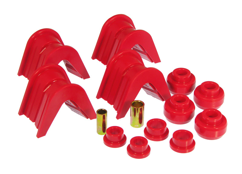 Prothane 66-79 Ford Trucks 14-Piece Bushing Set - 7deg Offset - Red - eliteracefab.com