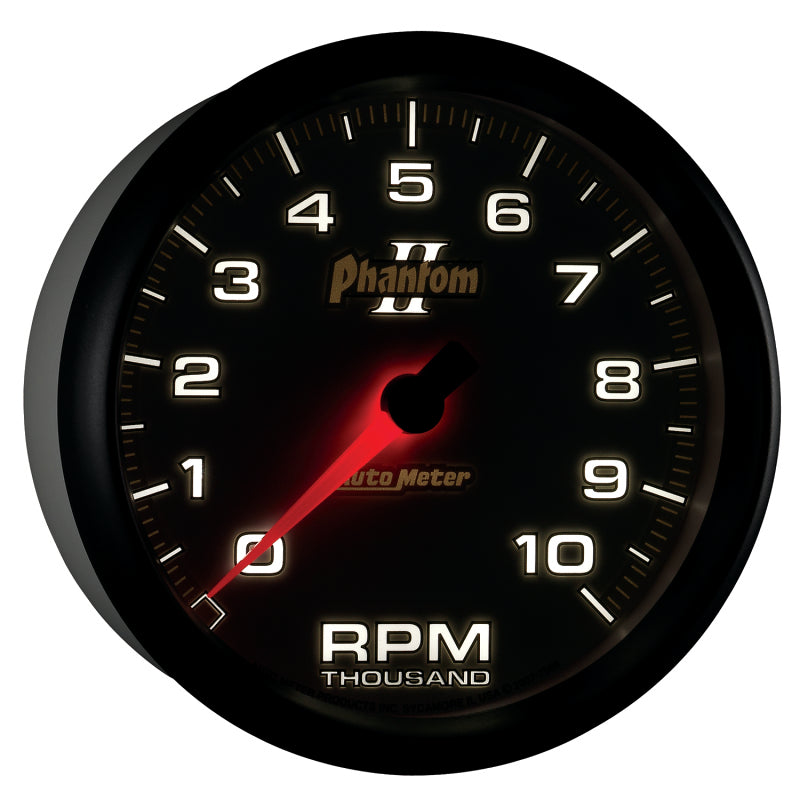 Autometer Phantom II 5in Electrical 10K RPM In-Dash Tachometer 7598