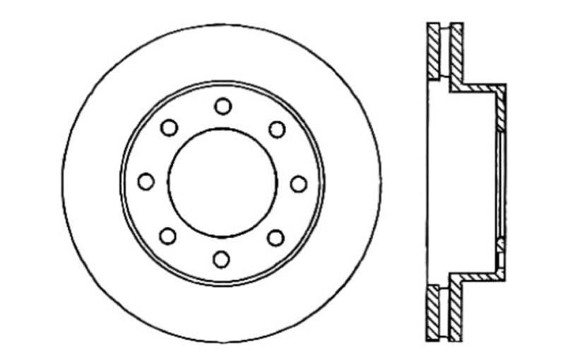 StopTech 01-09 Chevrolet Silverado 2500HD 3500 Front Right Slotted & Drilled Rotor Stoptech