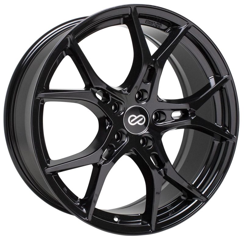 Enkei Vulcan 19X8.0 45mm Offset 5x114.3 Bolt 72.6mm Bore Gloss Black Wheel Enkei