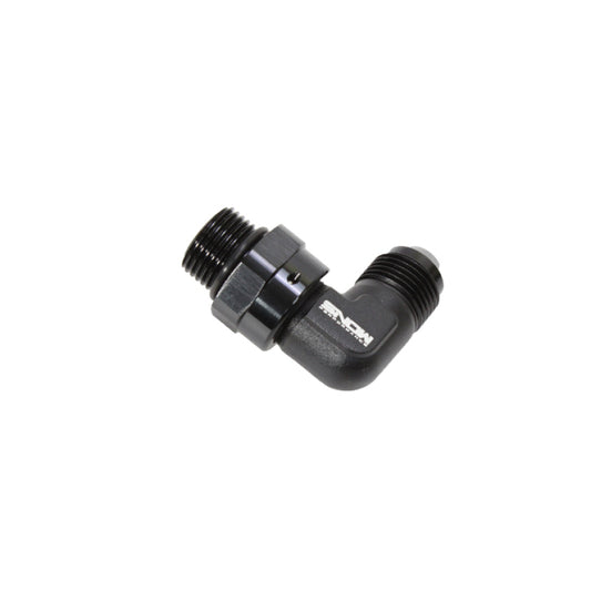 Snow Performance -8 ORB to -8AN 90 Degree Swivel Fitting (Black) - SNF-60889