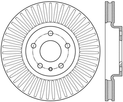 StopTech 13-16 Ford Fusion Left Front Disc Slotted Premium Brake Rotor Stoptech