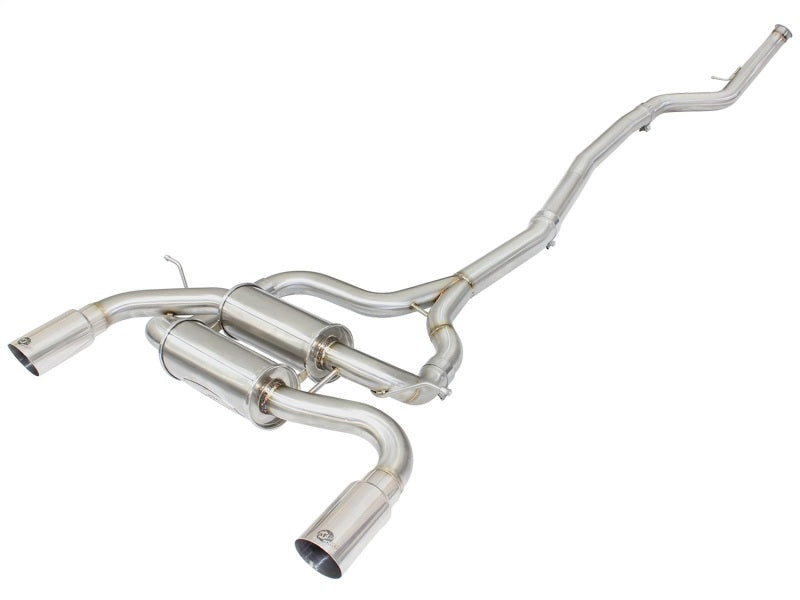 aFe MACHForce XP SS-304 Polish Tip 2.5in Dia Cat Back Exhaust 12-14 BMW 335i (F30) 3.0L (t) aFe
