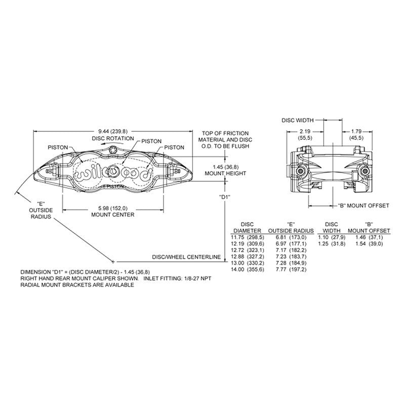 Wilwood Inlet Fitting - 1/8-27 NPT to -3 (Straight) - eliteracefab.com