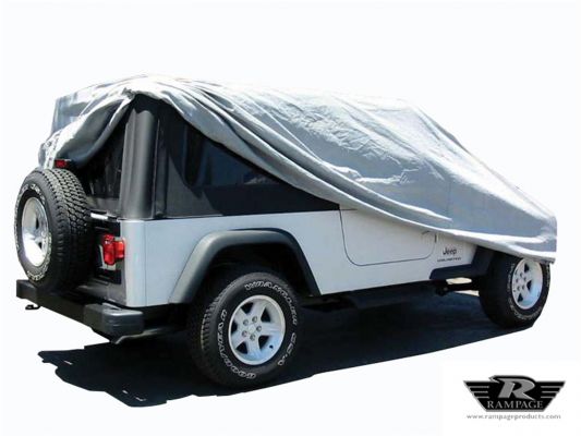 Rampage 2004-2006 Jeep Wrangler(TJ) LJ Unlimited Car Cover - Grey - eliteracefab.com