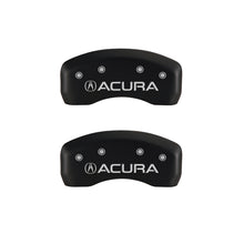 Load image into Gallery viewer, MGP 4 Caliper Covers Engraved Front &amp; Rear Acura Red finish silver ch - eliteracefab.com