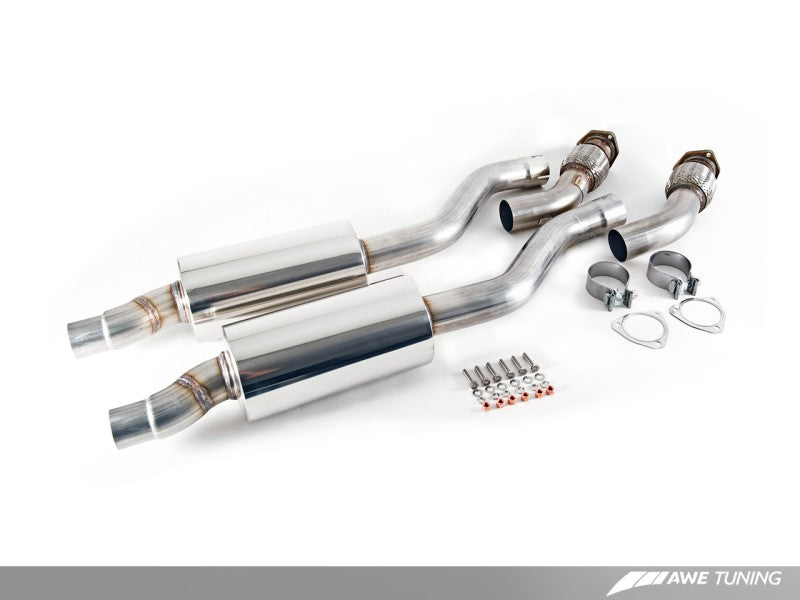 AWE Tuning Audi B8 / B8.5 S5 Cabrio Touring Edition Exhaust - Resonated - Chrome Silver Tips - eliteracefab.com