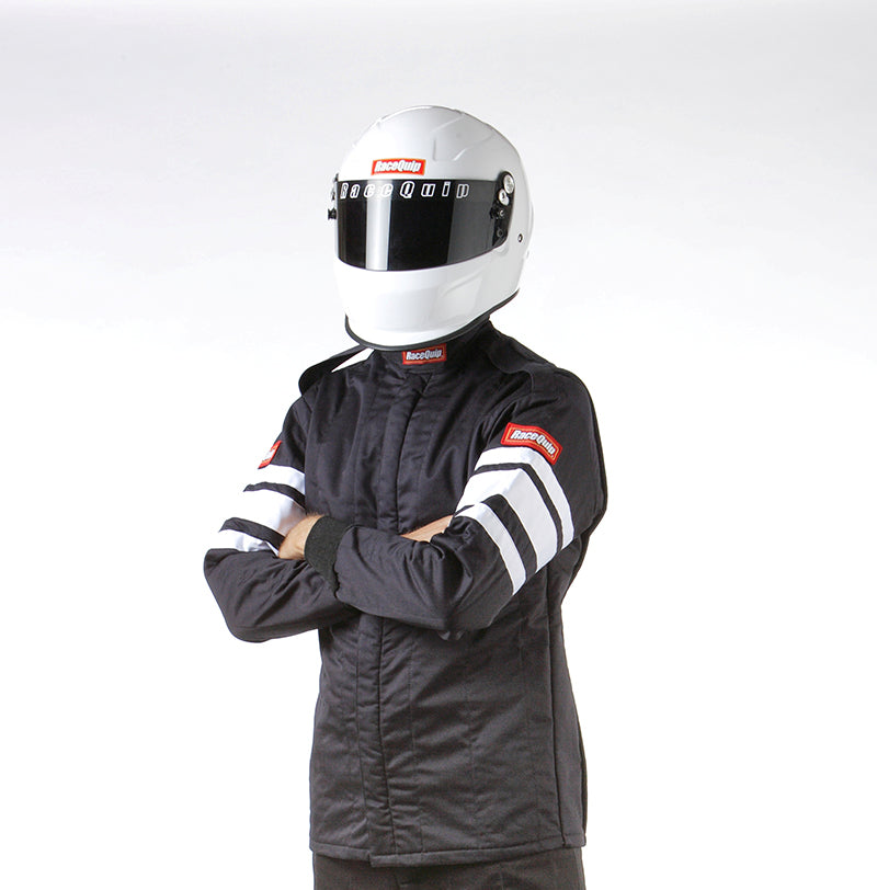 RaceQuip Black SFI-5 Jacket - Medium - eliteracefab.com