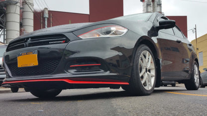 Rally Armor 2013-2016 Dodge Dart UR Black Mud Flap w/ Red Logo - eliteracefab.com