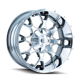 Mayhem 8015 Warrior 20x10 / 8x180 BP / -25mm Offset / 124.1mm Hub Chrome Wheel