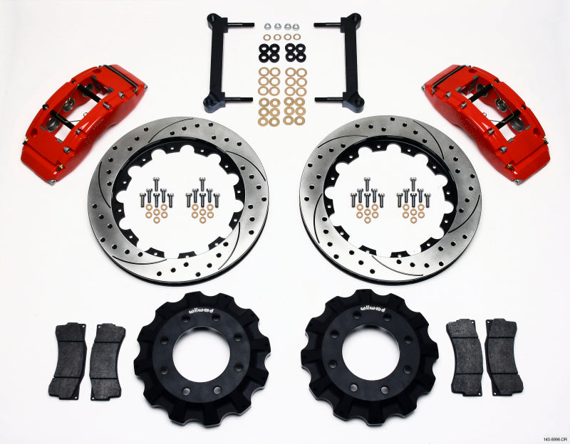 Wilwood TC6R Front Kit 16.00in Drilled Red 1999-2010 GM H2 Truck/SUV 2500 Wilwood