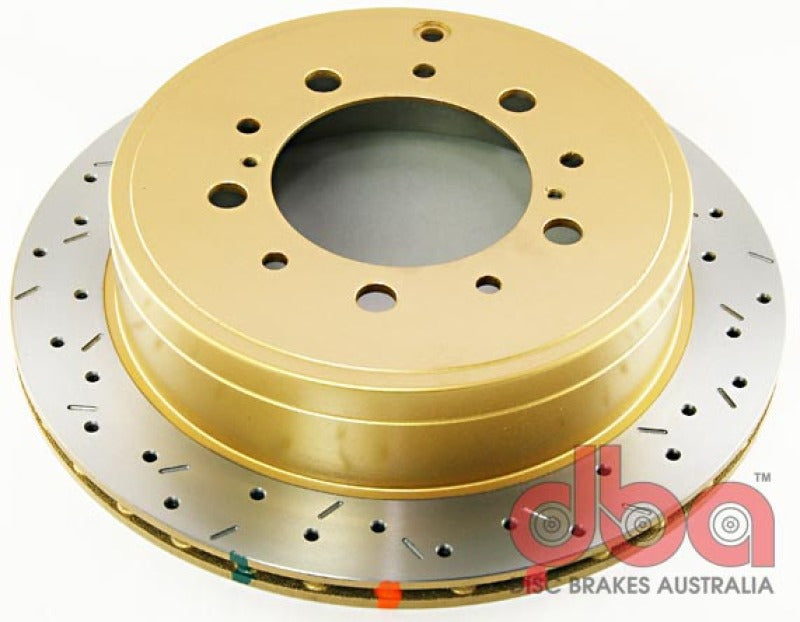 DBA 07+ Toyota LandCruiser 200 Series Rear Drilled and Slotted 4000 Series Rotor - eliteracefab.com