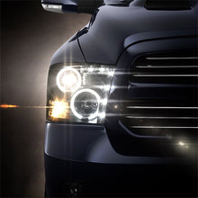 Load image into Gallery viewer, Spyder Dodge Ram 1500 09-14 Projector Headlights Halogen- CCFL Halo LED - Blk PRO-YD-DR09-CCFL-BK - eliteracefab.com