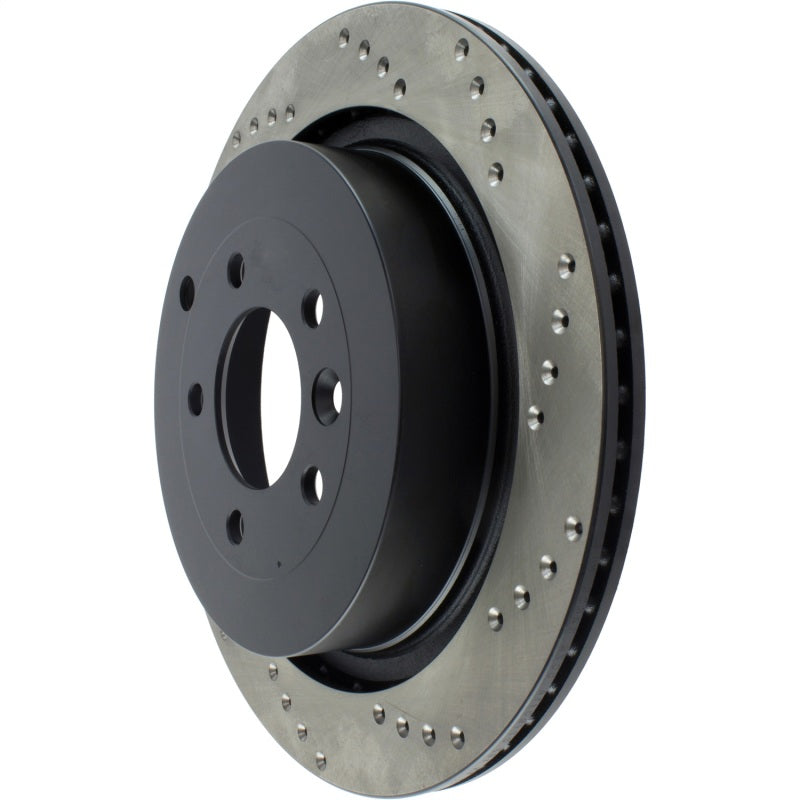 StopTech 05-09 Land Rover LR3 / 06-13 Land Rover Range Rover Sport Drilled Left Rear Cryo Rotor Stoptech