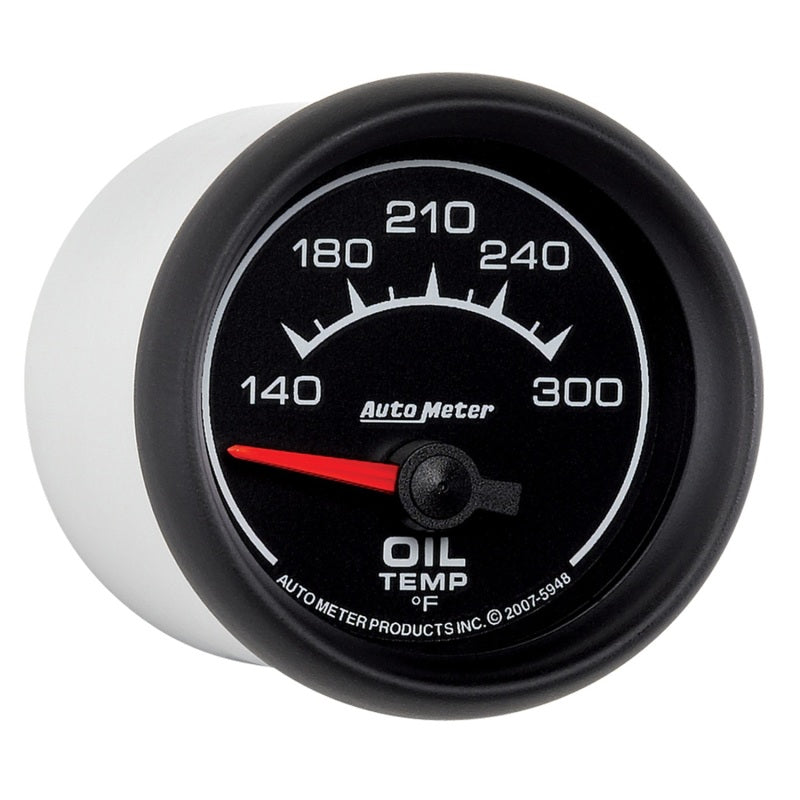 AutoMeter Gauge Oil Temp 2-1/16in. 140-300 Deg. F Electric Es 5948