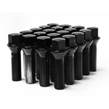 Load image into Gallery viewer, WHEEL MATE MEVIUS LUG BOLT SET OF 20 – BLACK 14×1.50 50MM CONE 60 DEG TAP - eliteracefab.com