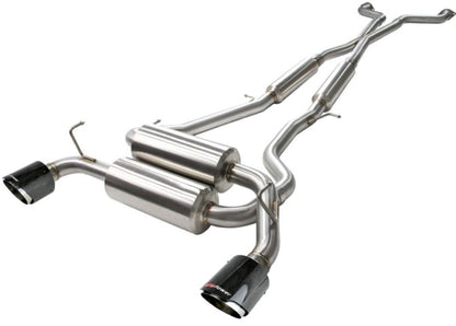 aFe Takeda 2-1/2in 304SS Cat-Back Exhaust Infiniti G37 08-13/Q60 14-15 V6-3.7 w/ Carbon Fiber Tips aFe