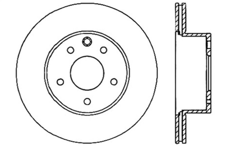 STOPTECH 06-07 350Z / 05-07 G35 / 06-07 G35X SPORTSTOP SLOTTED & DRILLED REAR LEFT ROTOR, 127.42088L - eliteracefab.com