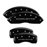 MGP 4 Caliper Covers Engraved Front & Rear C5/Corvette Black finish silver ch