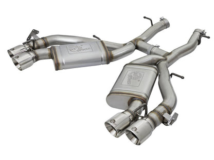 aFe MACHForce XP 3in 304 SS Axle-Back Dual Exhaust (NPP) w/ Polished Tips 16-17 Camro SS V8-6.2L - eliteracefab.com
