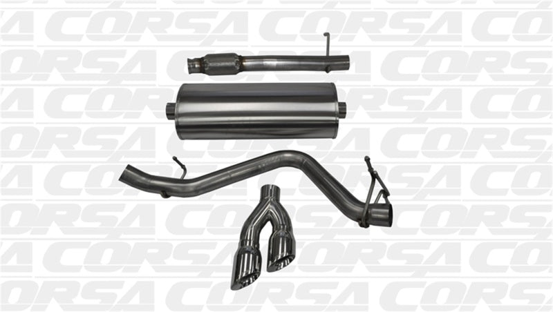 Corsa 14 GMC Sierra/Chevy Silv 1500 Reg. Cab/Long Bed 5.3L V8 Polished Sport Single Side CB Exhaust CORSA Performance