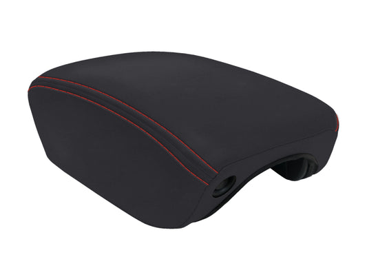 PRP  2018+ Jeep Wrangler JL / Jeep Gladiator JT Center Console Cover - Black with Red Stitching B103-01