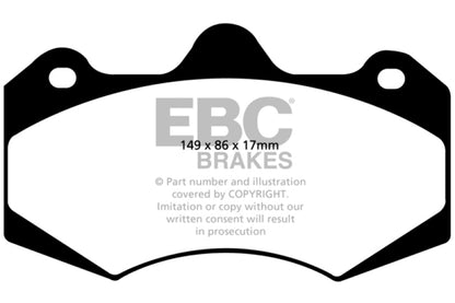 EBC 01-04 Aston Martin Vanquish 5.9 (AP Caliper) Bluestuff Front Brake Pads - eliteracefab.com