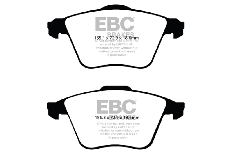 EBC 07-13 Mazda 3 2.3 Turbo Ultimax2 Front Brake Pads - eliteracefab.com