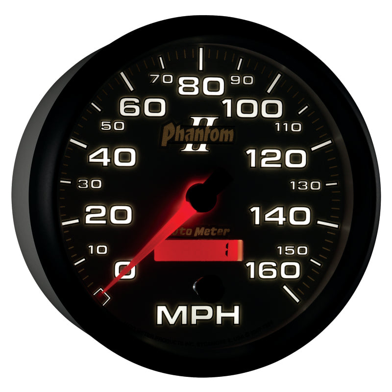 Autometer Phantom II 5in Electrical Programmable Speedometer 150MPH 7589