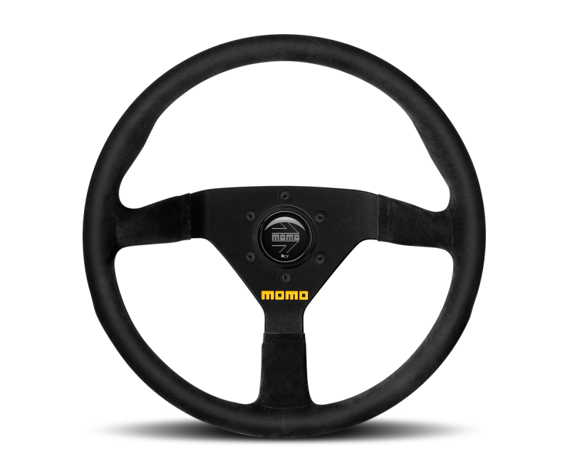 Momo MOD78 Steering Wheel 350 mm - Black Suede/Black Spokes - eliteracefab.com