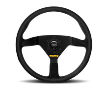 Load image into Gallery viewer, Momo MOD78 Steering Wheel 320 mm - Black Suede/Black Spokes - eliteracefab.com