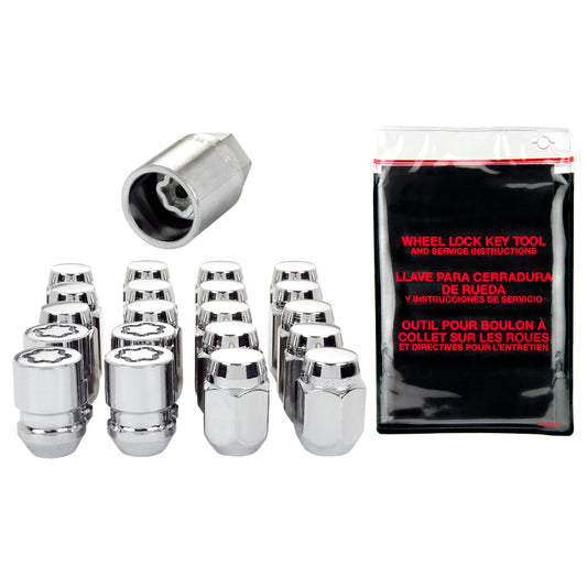 McGard M12x1.25 Chrome 4 Lug Install Kit Cone - 12 Lugs - 84454