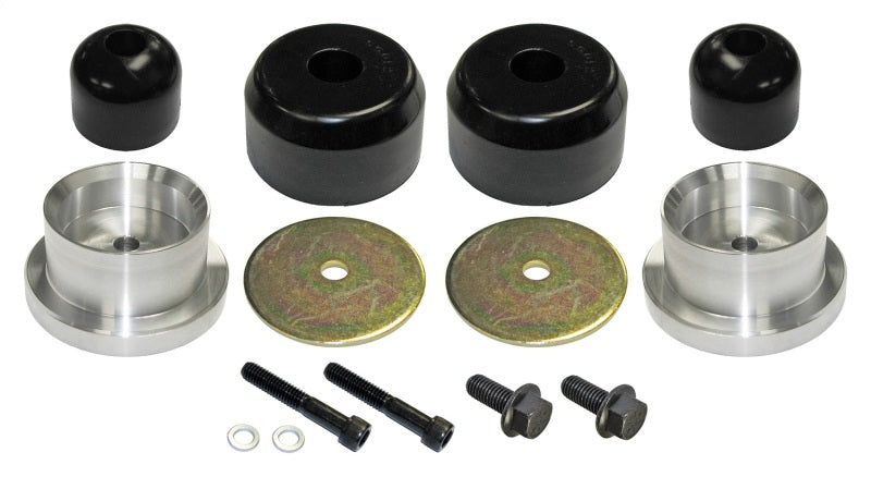 RockJock TJ/LJ Bump Stop Kit Rear w/ Polyurethane RockJock Bump Stops Aluminum Spacers Hardware RockJock