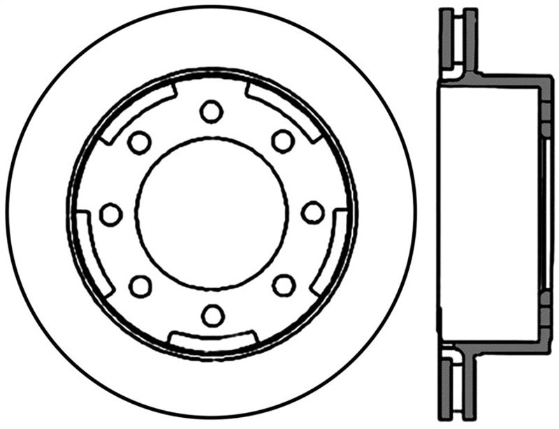 StopTech Power Slot 03-06/08-09 Chevy Avalanche 2500 / 00-09 Yukon Rear Left Slotted Cryo Rotor