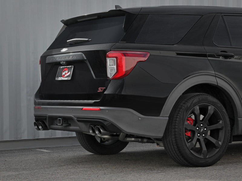 aFe MACH Force-Xp 2.5in. 304 SS C/B Exhaust 20-21 Ford Explorer V6-3.0L - Black Tip - eliteracefab.com