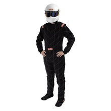 Load image into Gallery viewer, RaceQuip Black Chevron-1 Suit - SFI-1 2XL.