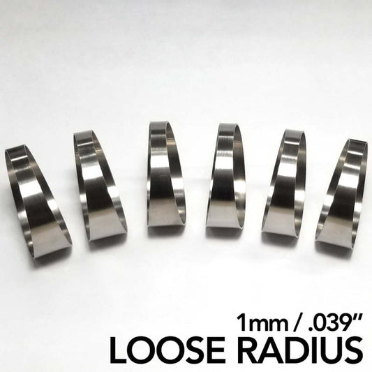 Ticon 3.15in Diameter 1.5D Loose Radius 1mm/.039in Titanium Pie Cut 6pk