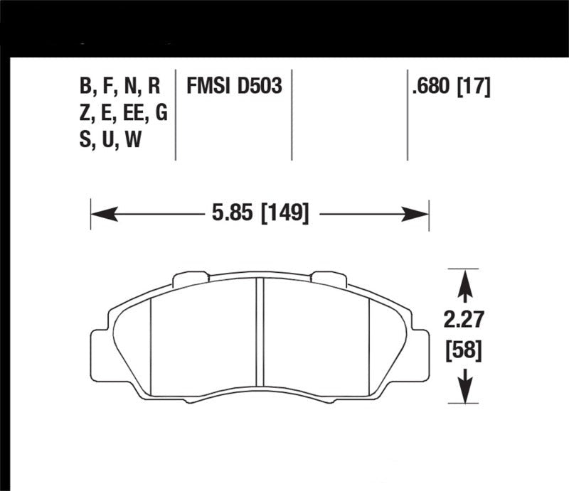 Hawk 97-01 Honda Prelude Blue 9012 Street Front Brake Pads - eliteracefab.com