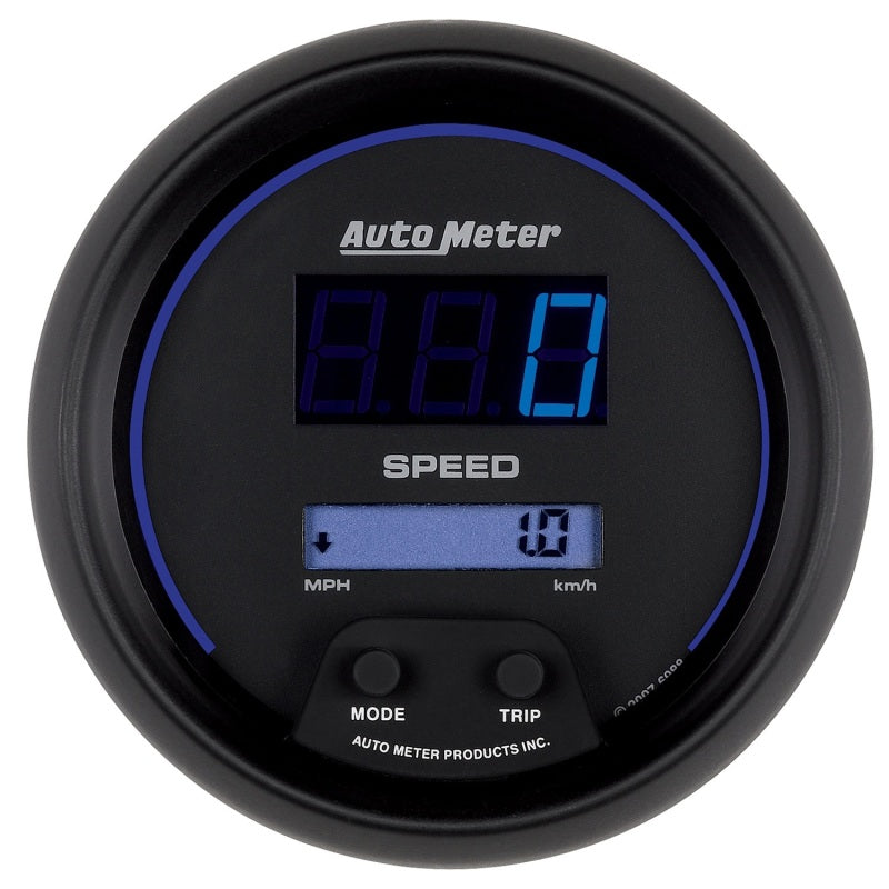 Autometer Cobalt Digital 85.7mm Black Electric Programable Speedometer 6988