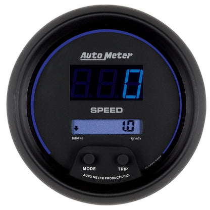 Autometer Cobalt Digital 85.7mm Black Electric Programable Speedometer 6988