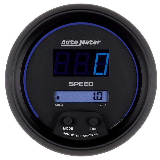 Autometer Cobalt Digital 85.7mm Black Electric Programable Speedometer 6988