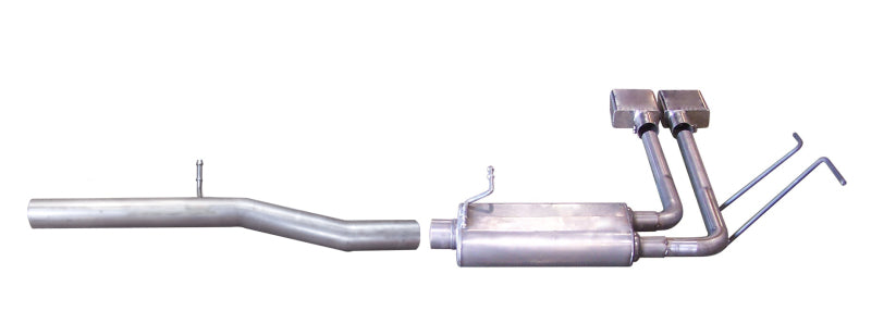 Gibson 10-13 Chevrolet Silverado 1500 LS 4.8L 2.5in Cat-Back Super Truck Exhaust - Aluminized Gibson