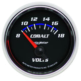 AutoMeter GAUGE; VOLTMETER; 2 1/16in.; 18V; ELECTRIC; COBALT