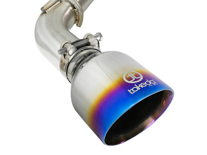 aFe POWER Takeda 2.5in 304 SS Axle-Back Exhaust w/ Blue Flame Tips 17-19 Infiniti Q60 V6-3.0L (tt) aFe