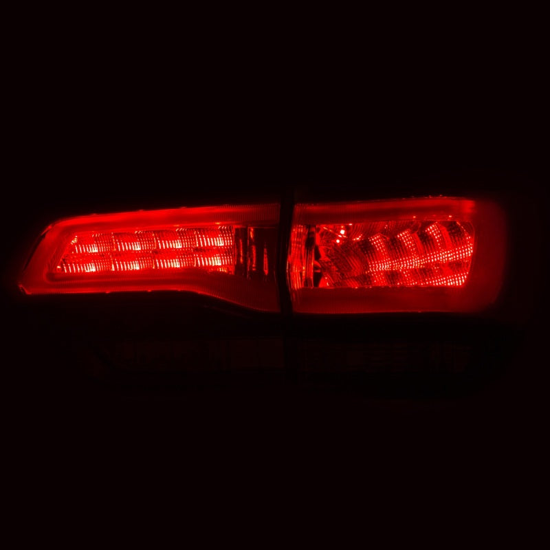 ANZO USA Jeep Grand Cherokee Led Taillights Red/Smoke; 2014-2017 - eliteracefab.com