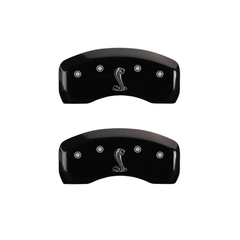 MGP 4 Caliper Covers Engraved Front & Rear Tiffany Snake Black finish silver ch MGP